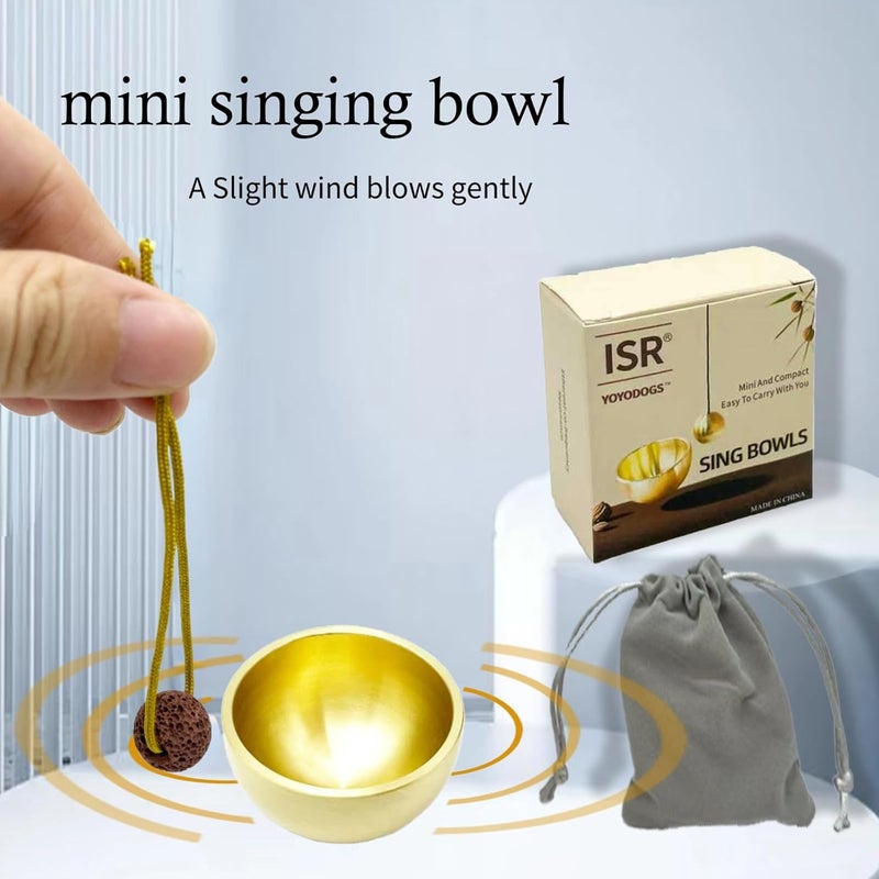 YOYODOGS Mini Singing Bowls Set,Portable Sound Bowl Brass Handcrafted For Yoga,Meditation And Mindfulness,Chakra Healing Relaxation Gifts For Men,Women - Image 2